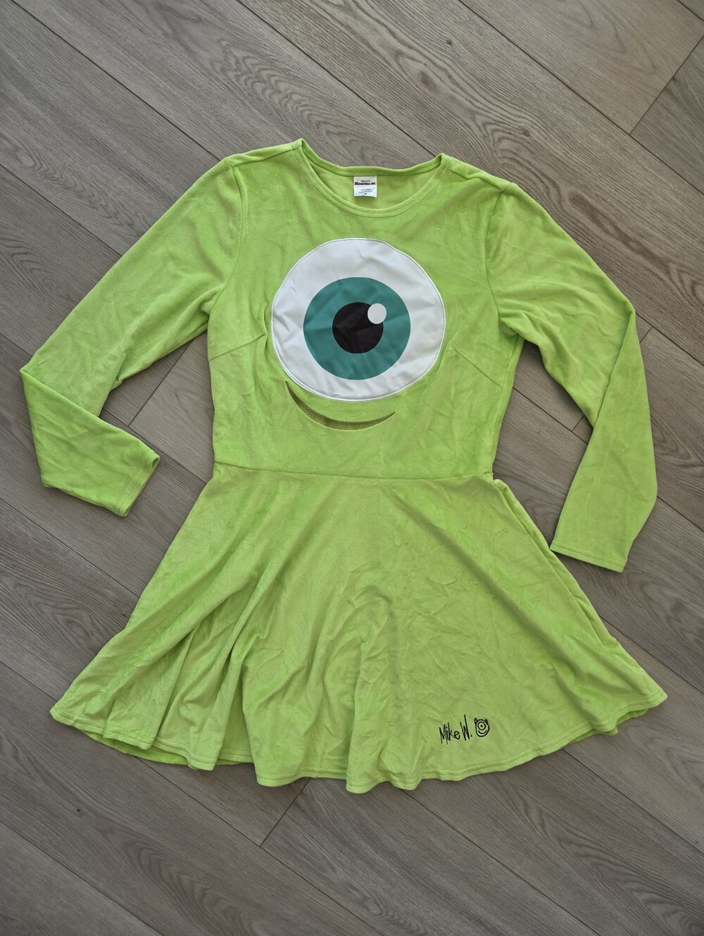 Disney Monsters Inc Mike Wazowski Longsleeve Dress, Med Halloween Costume